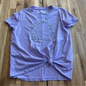 Abercrombie Kids Purple Graphic Logo Tee | Size 9/10